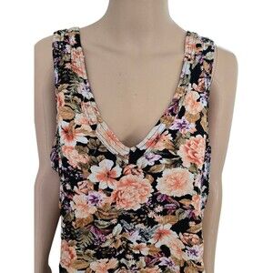 Torrid women's floral plus size 1 tank top classy pretty flowers classic preppy